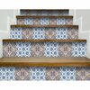 Homeroots 6 x 6 in. Blue & Muted Taupe Peel & Stick Tiles 400152